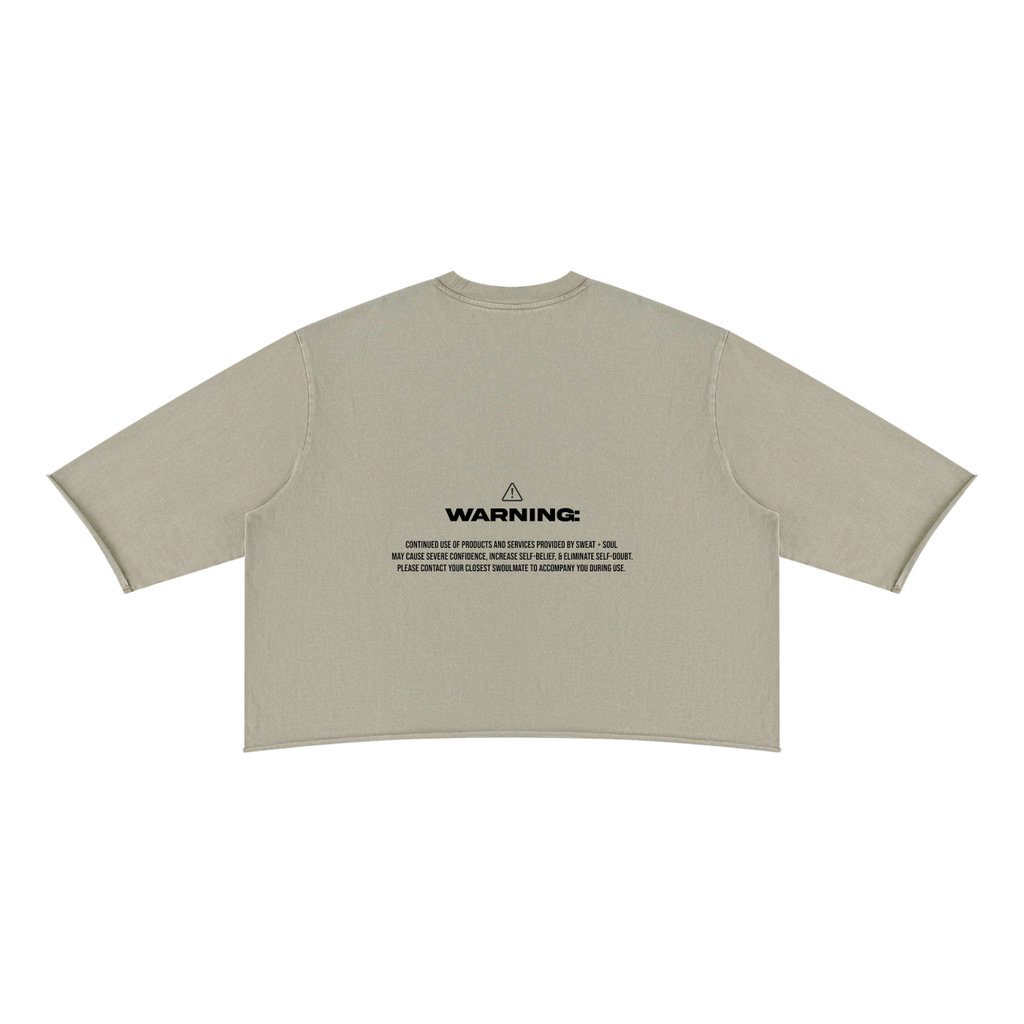 Unisex Mineral Wash Raw Hem Boxy T-Shirt