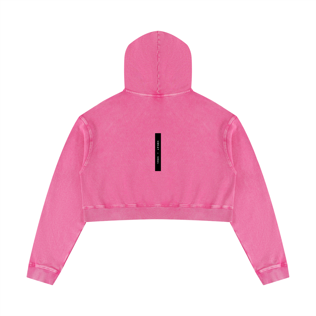 Women’s Mineral Washed Crop Hoodie