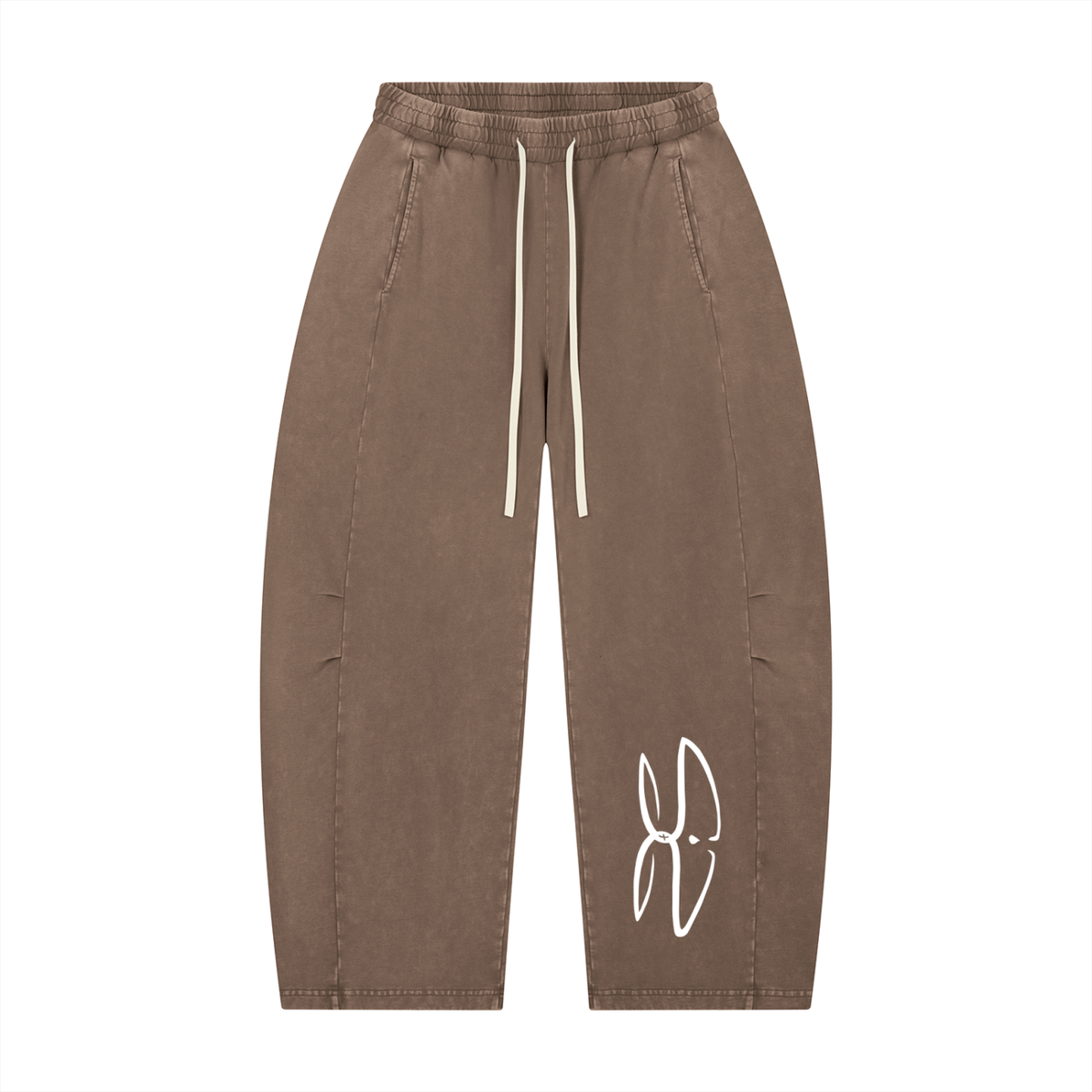 Unisex Mineral Wash Barrel Leg Pants