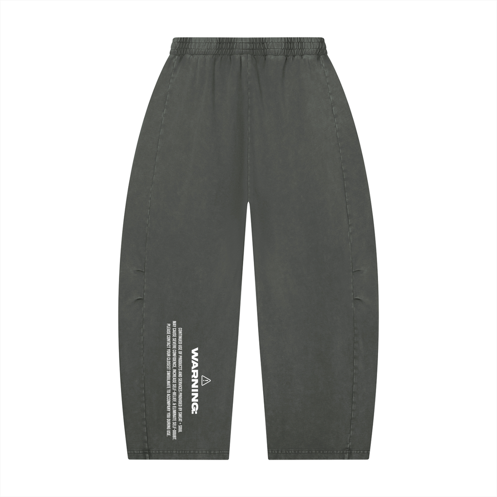 Unisex Mineral Wash Barrel Leg Pants
