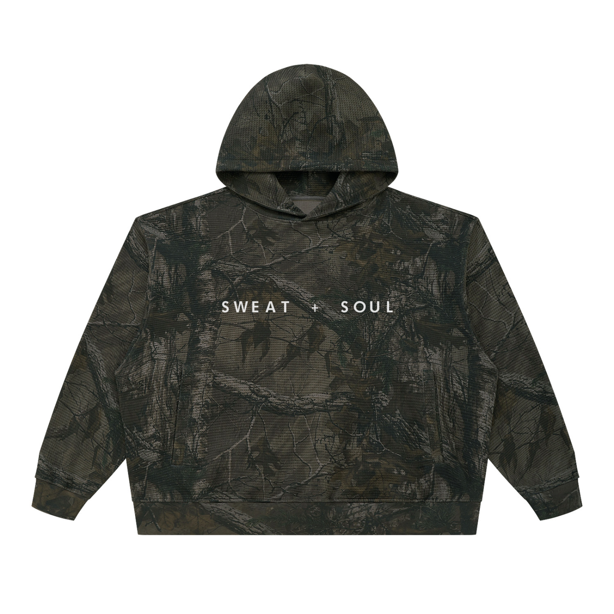Unisex Waffle Tree Camo Boxy Hoodie