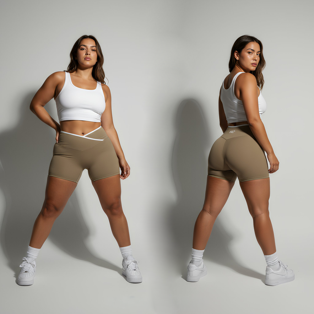 High Waist Crossover Shorts