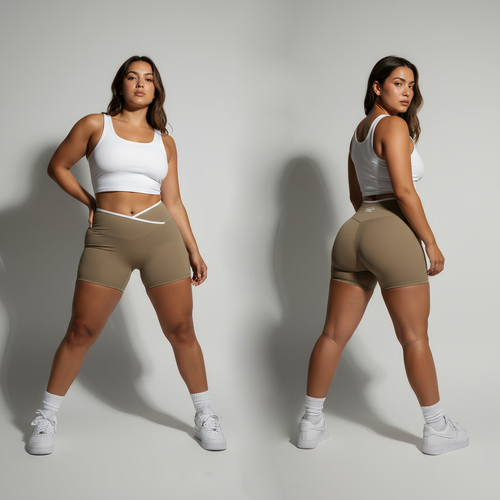 High Waist Crossover Shorts