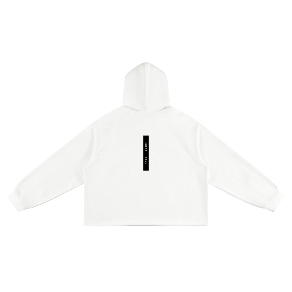 Unisex Vintage Wash Raw Edge Boxy Hoodie