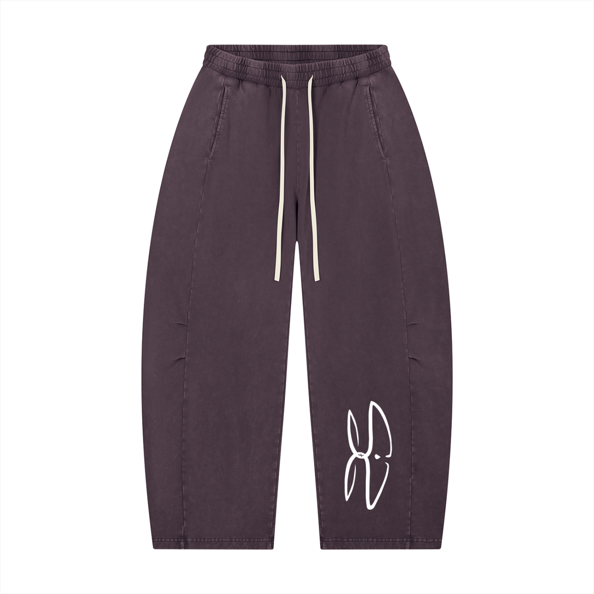 Unisex Mineral Wash Barrel Leg Pants