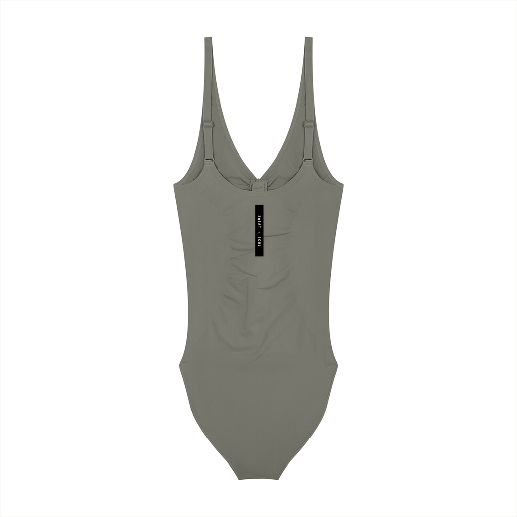 Women’s Full-Zip Ruched Bodysuit