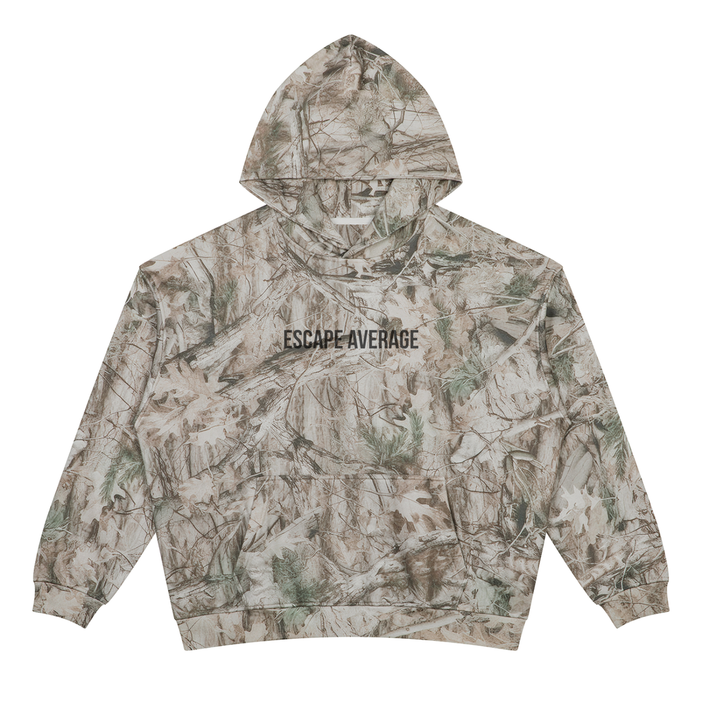 Unisex Oversized Fleece Tree Camo Hoodie