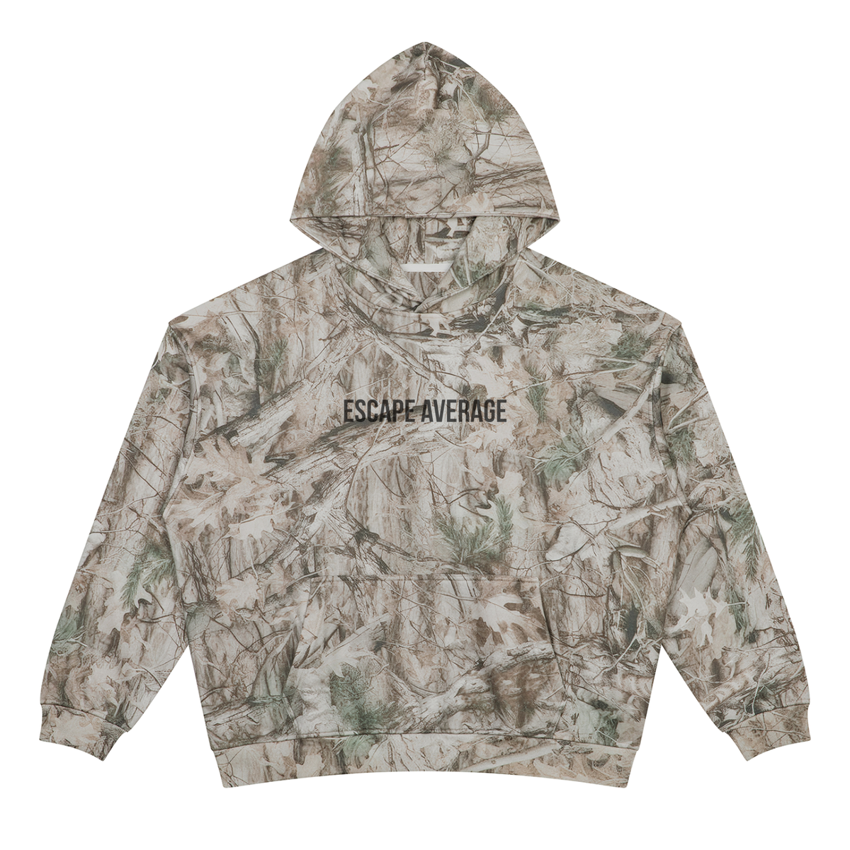 Unisex Oversized Fleece Tree Camo Hoodie