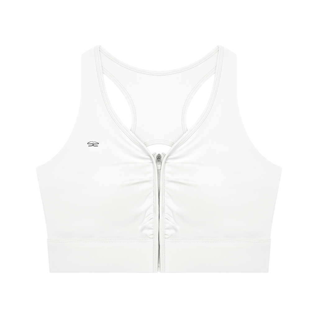 Women’s Cropped Zip Yoga Sports Bra