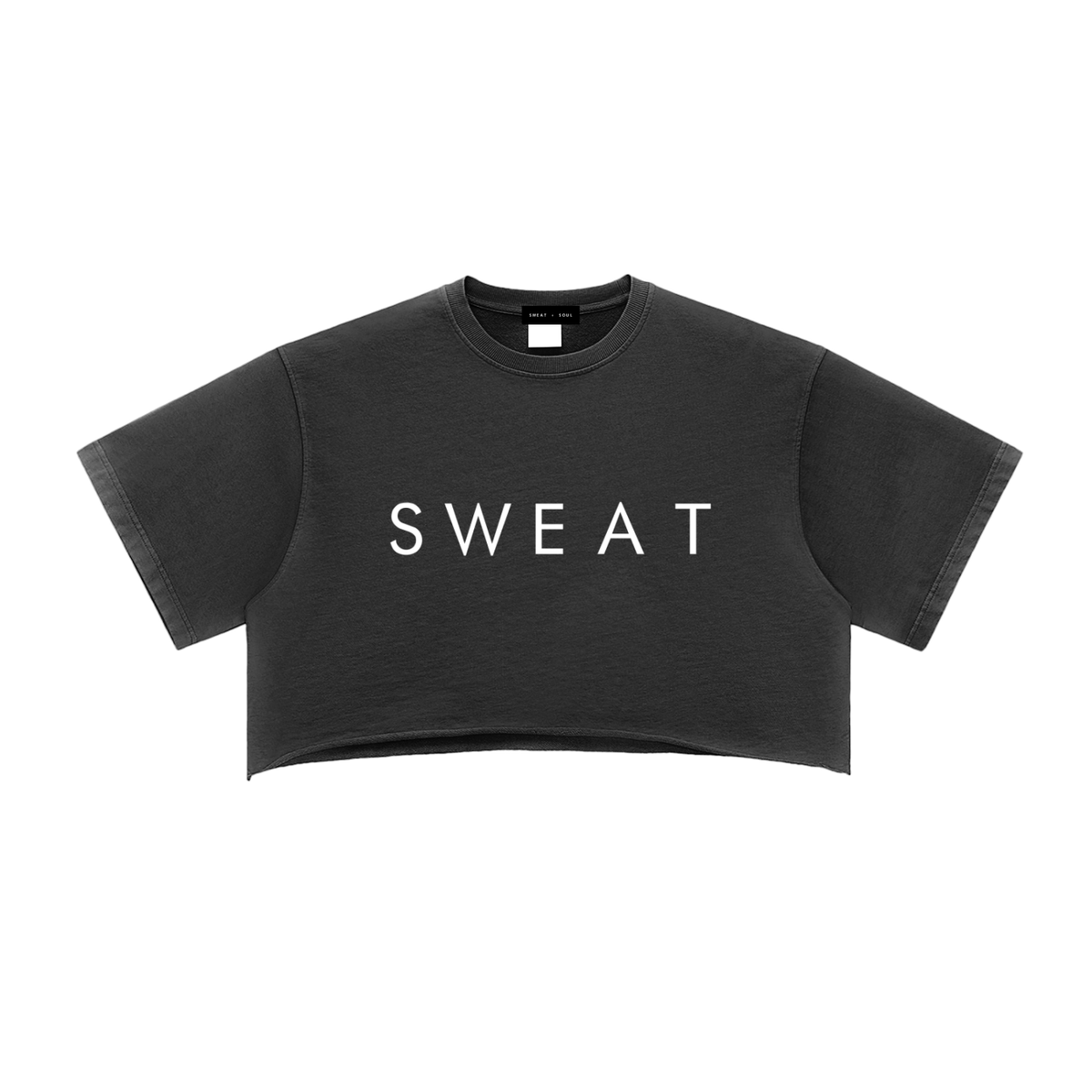 Snow Washed Raw Edge Crop Top