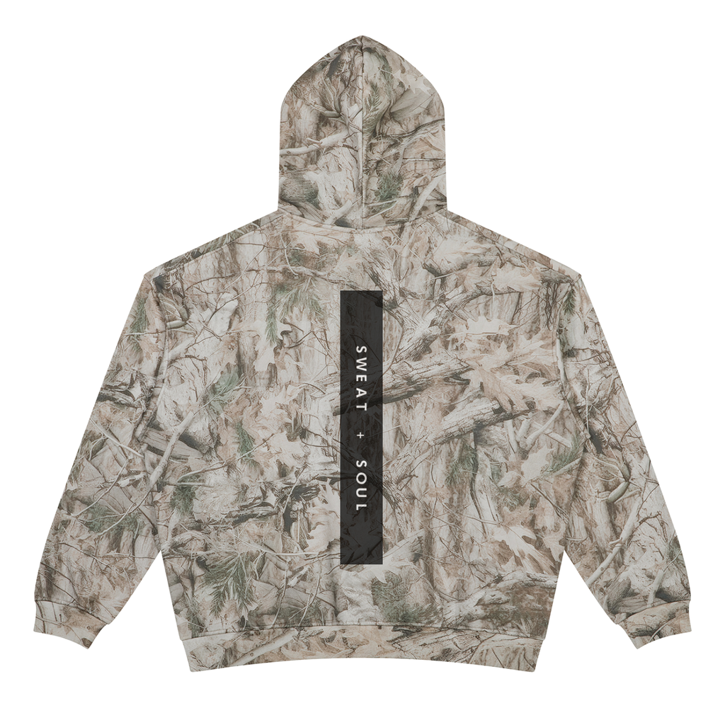 Unisex Oversized Fleece Tree Camo Hoodie
