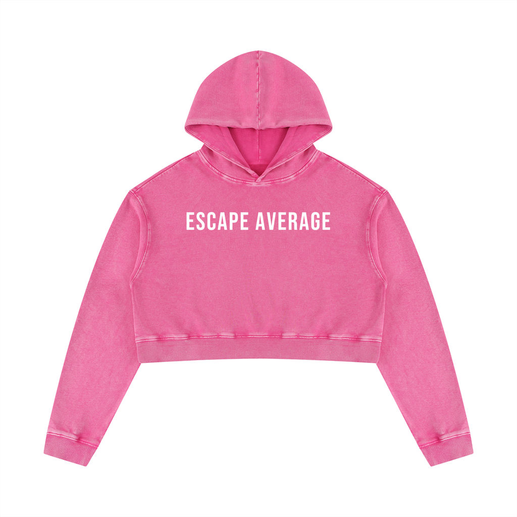 Women’s Mineral Washed Crop Hoodie