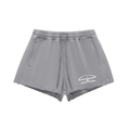 Snow Washed Raw Edge Drawstring Shorts