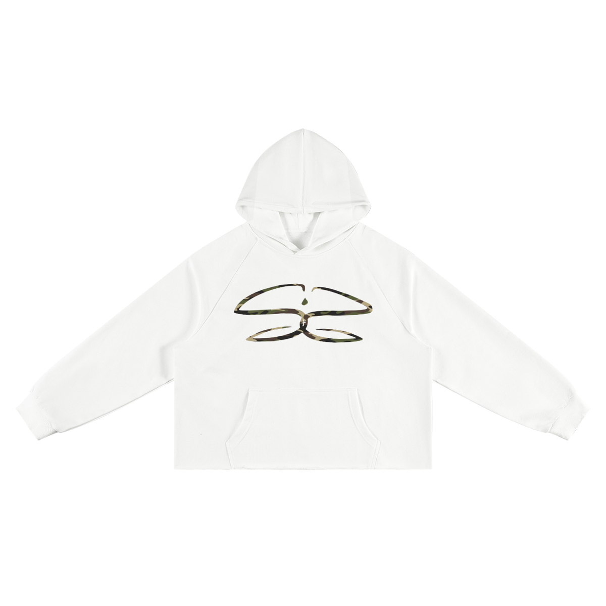Unisex Vintage Wash Raw Edge Boxy Hoodie