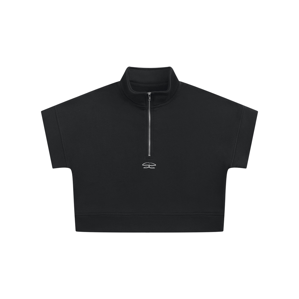 Women's Quarter Zip Crop Sweatshirt