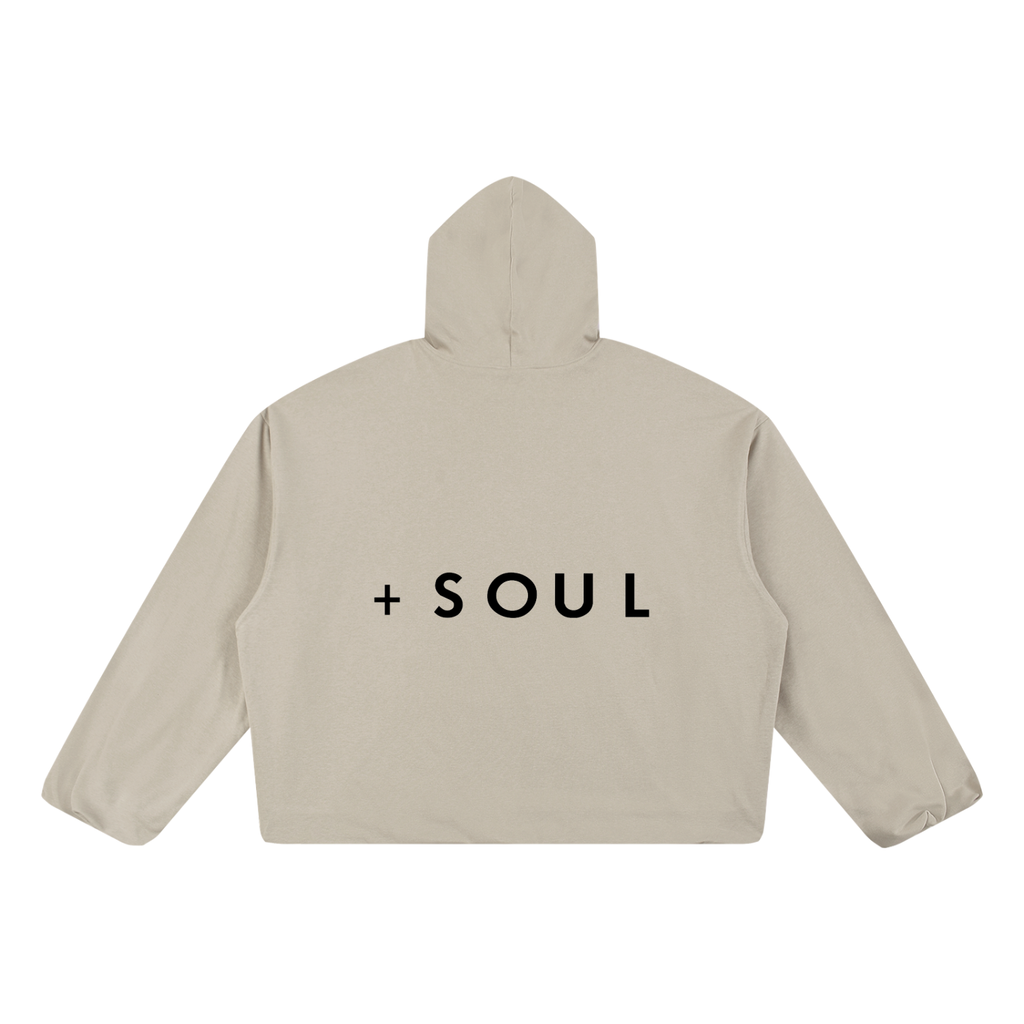 Boxy Gather-Hem Hoodie