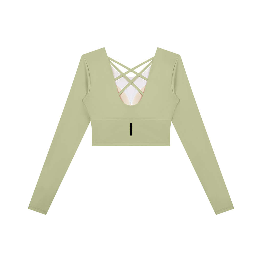 Women's Cropped Long Sleeve Yoga T-Shirt