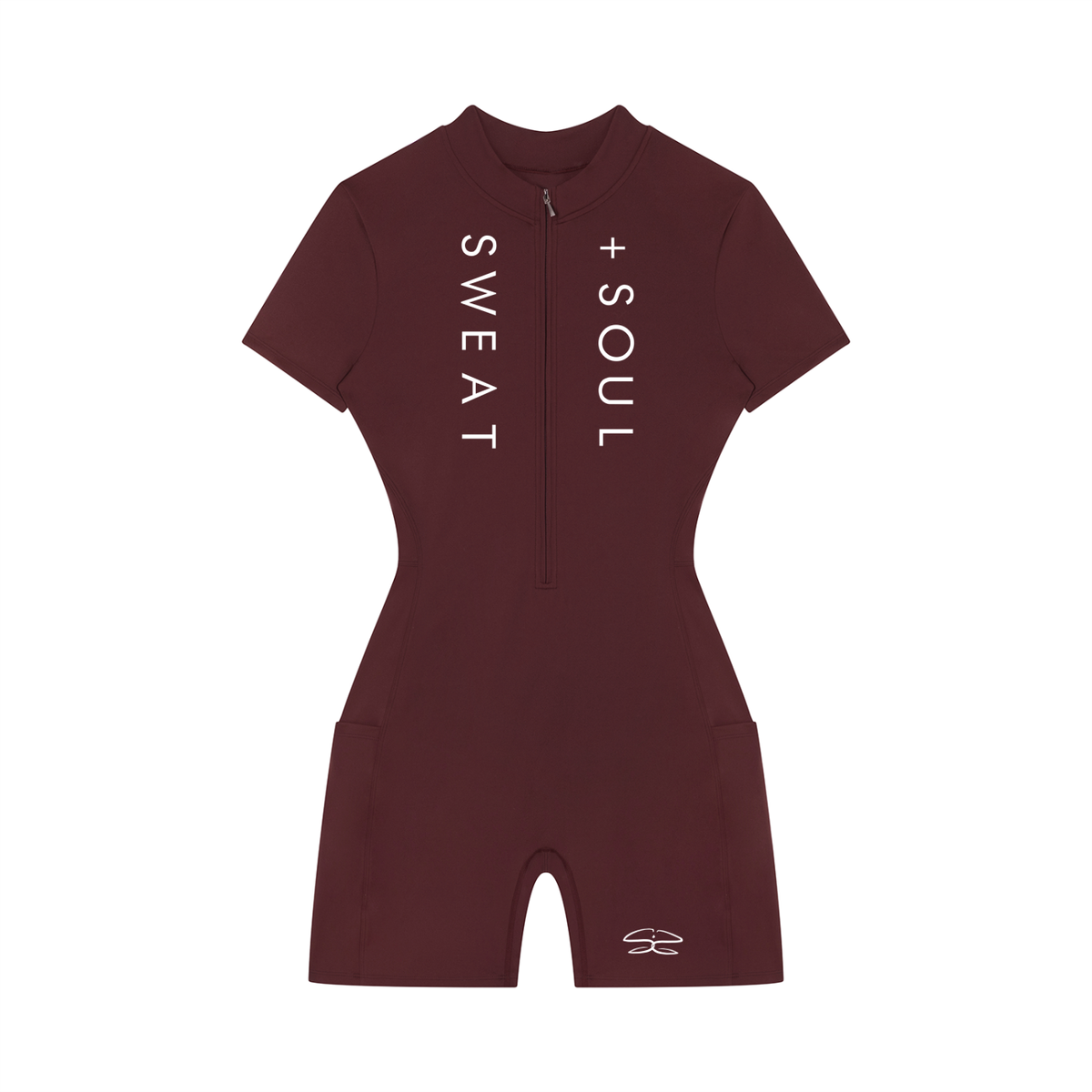Women's Quarter-Zip Short Sleeve Romper