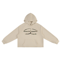 Unisex Vintage Wash Raw Edge Boxy Hoodie