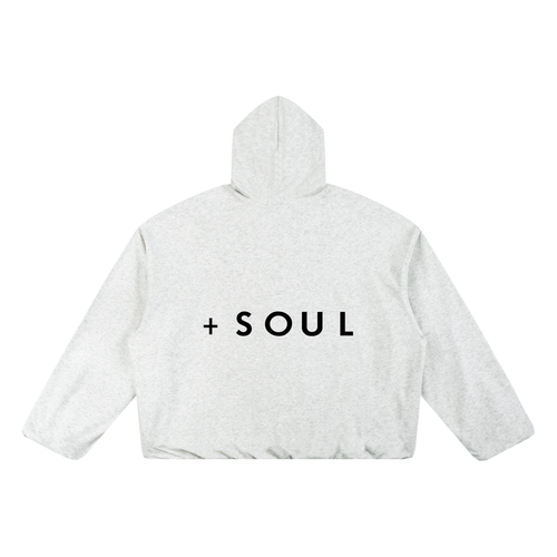 Boxy Gather-Hem Hoodie