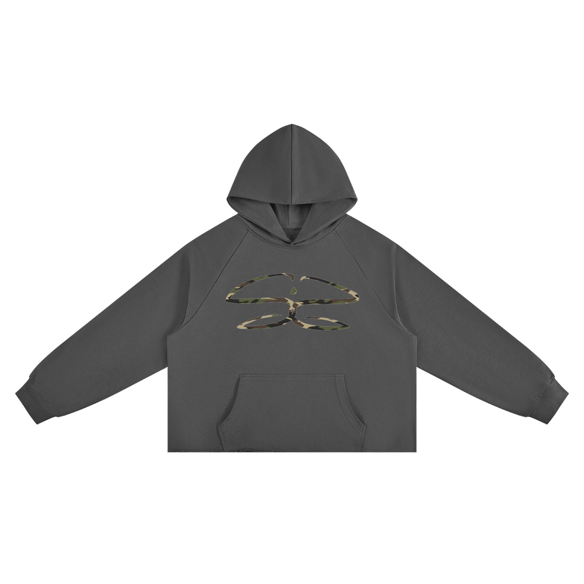 Unisex Vintage Wash Raw Edge Boxy Hoodie