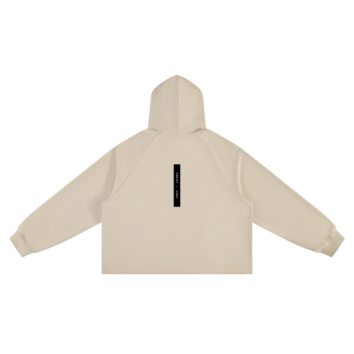 Unisex Vintage Wash Raw Edge Boxy Hoodie