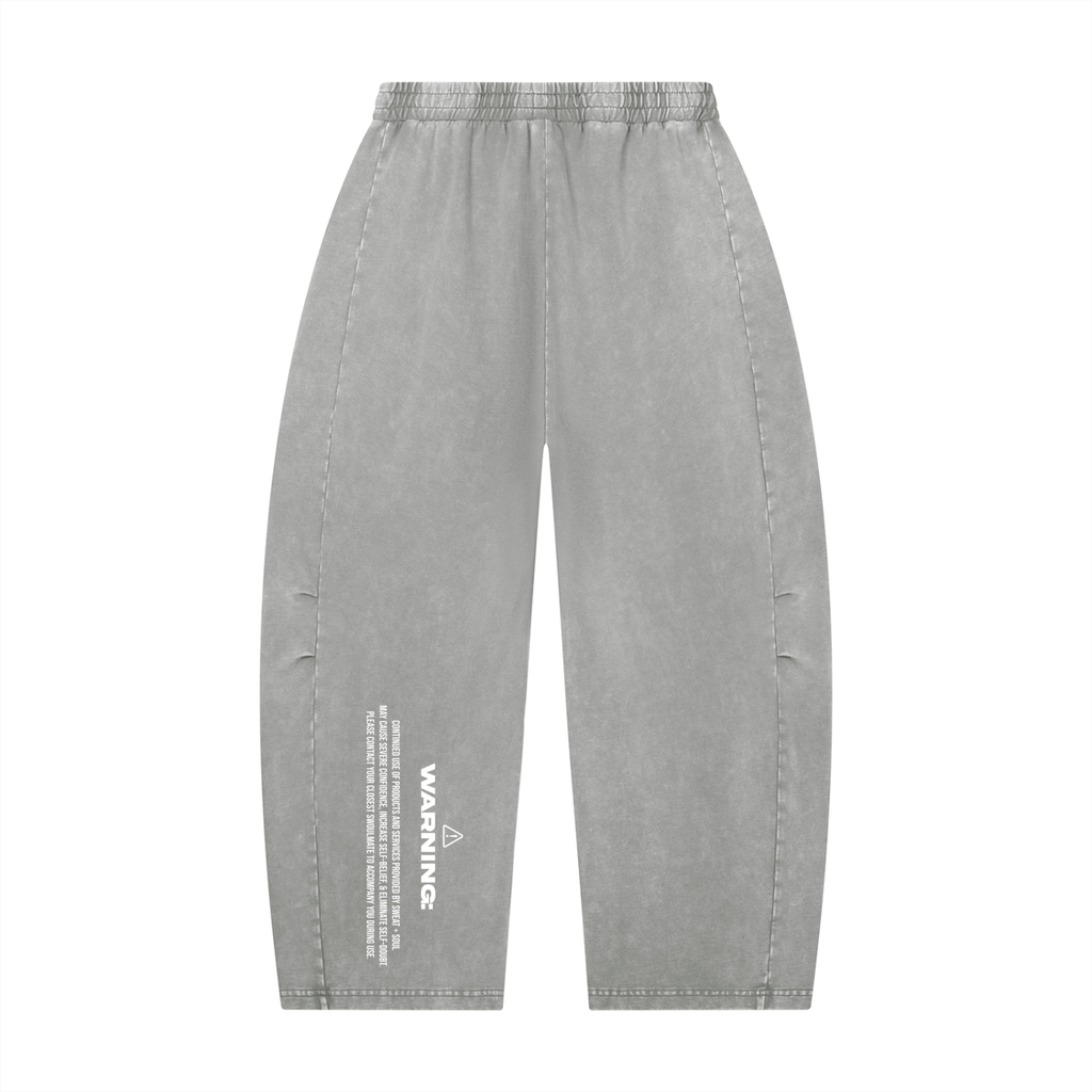 Unisex Mineral Wash Barrel Leg Pants