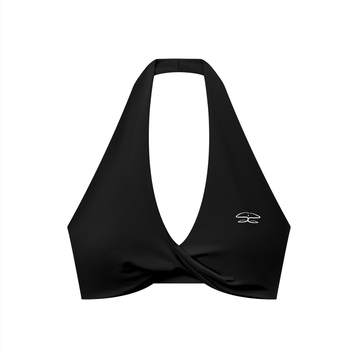 Women's Pleated Halter Sports Bra