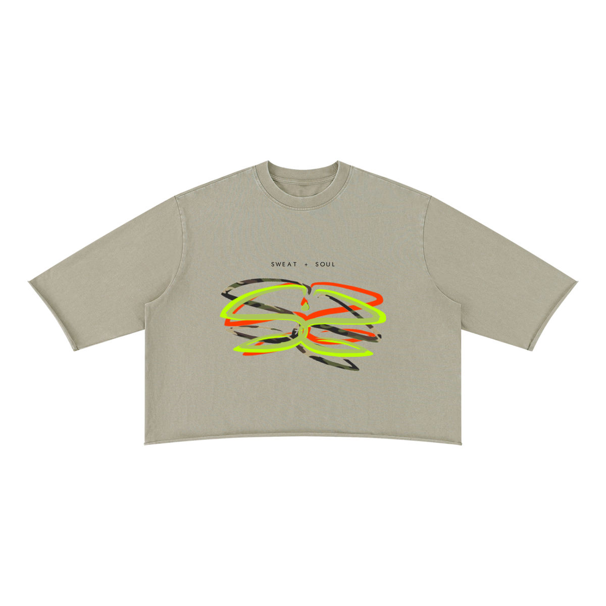 Unisex Mineral Wash Raw Hem Boxy T-Shirt