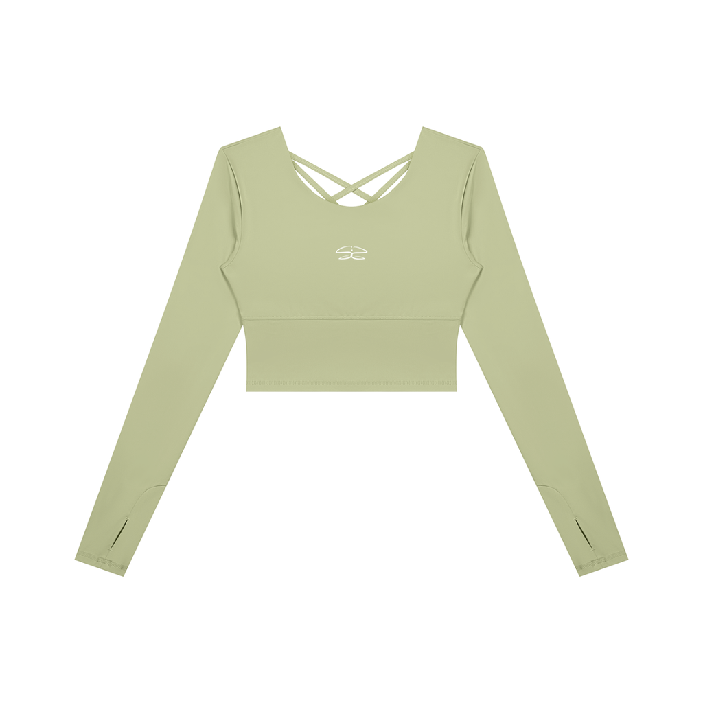 Women's Cropped Long Sleeve Yoga T-Shirt