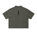 Unisex Vintage Wash Waffle Boxy Polo Shirt