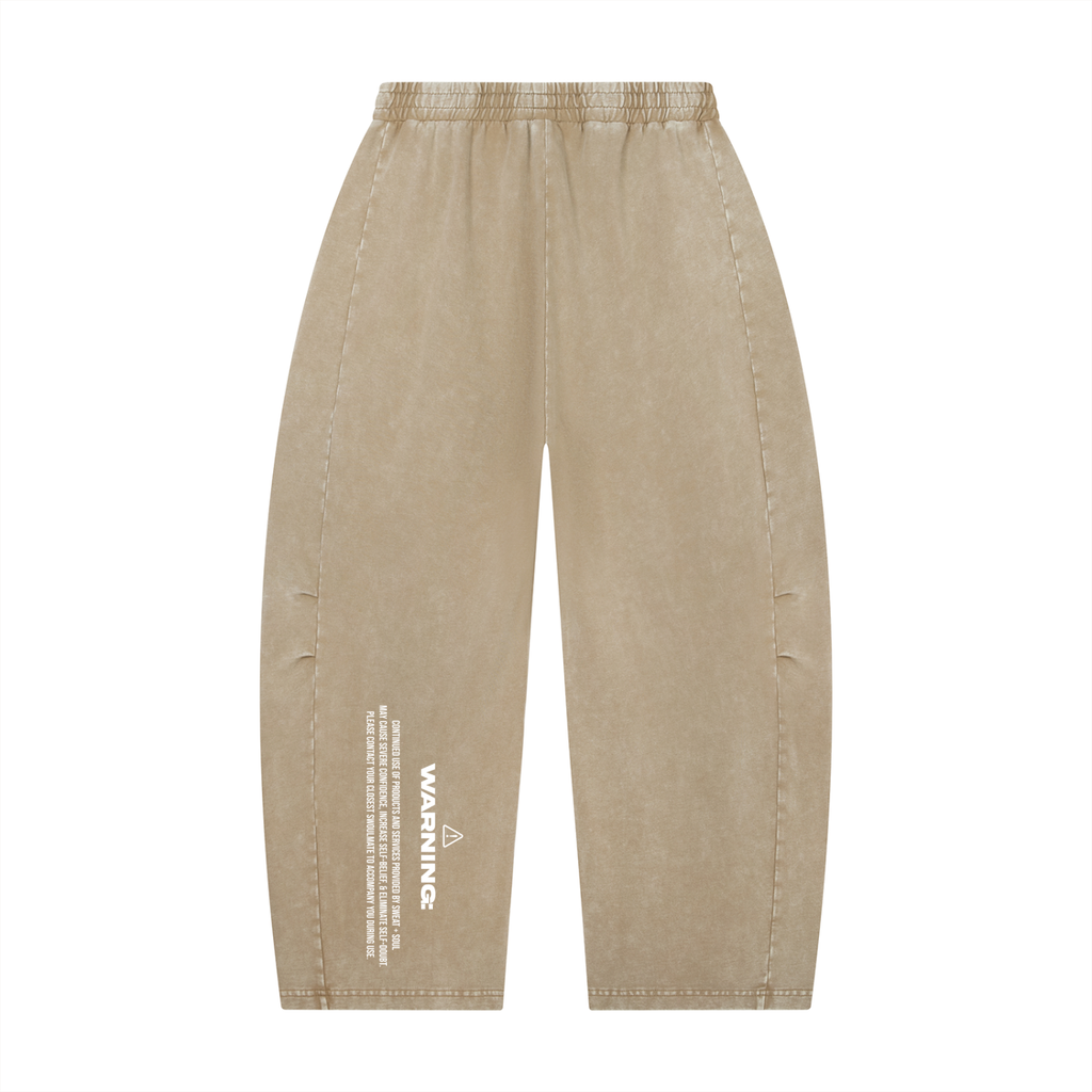Unisex Mineral Wash Barrel Leg Pants