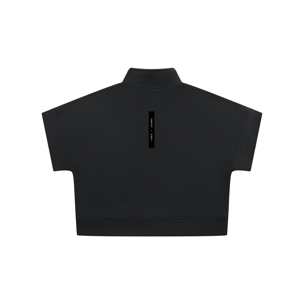 Women's Quarter Zip Crop Sweatshirt