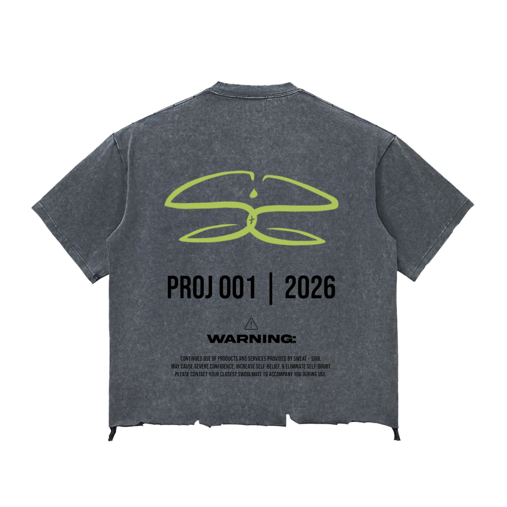 Snow Wash Raw-Hem Boxy T-shirt