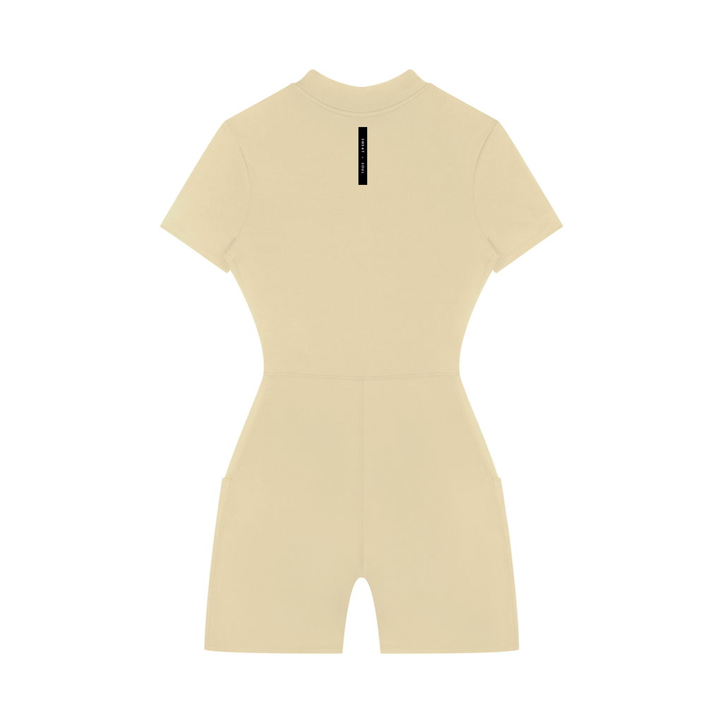 Women's Quarter-Zip Short Sleeve Romper