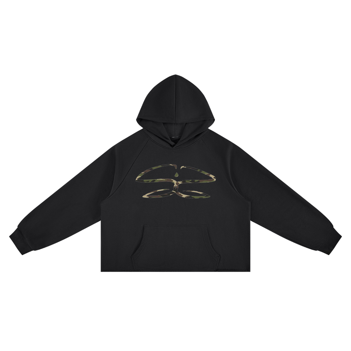 Unisex Vintage Wash Raw Edge Boxy Hoodie