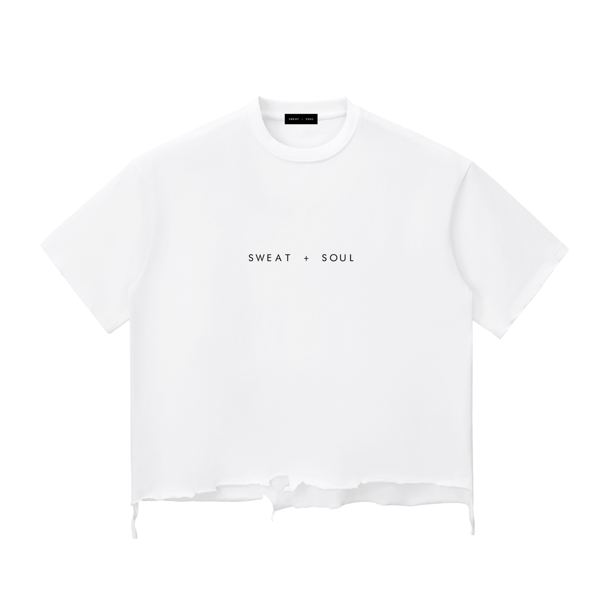 Snow Wash Raw-Hem Boxy T-shirt