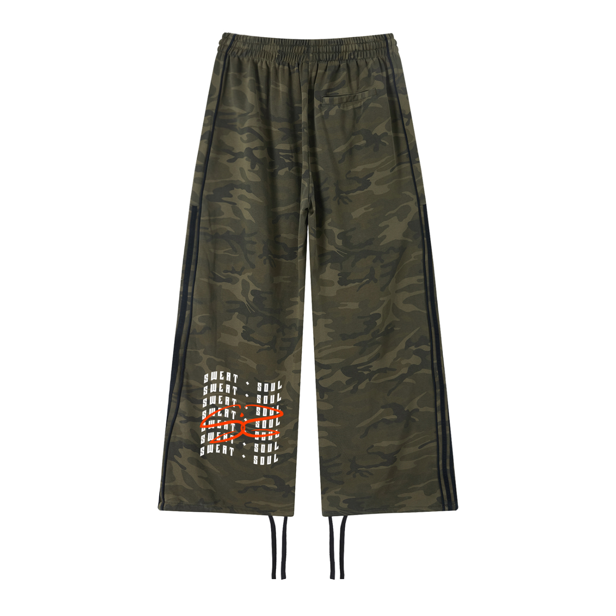 Unisex Camo Wide Leg Sweatpants