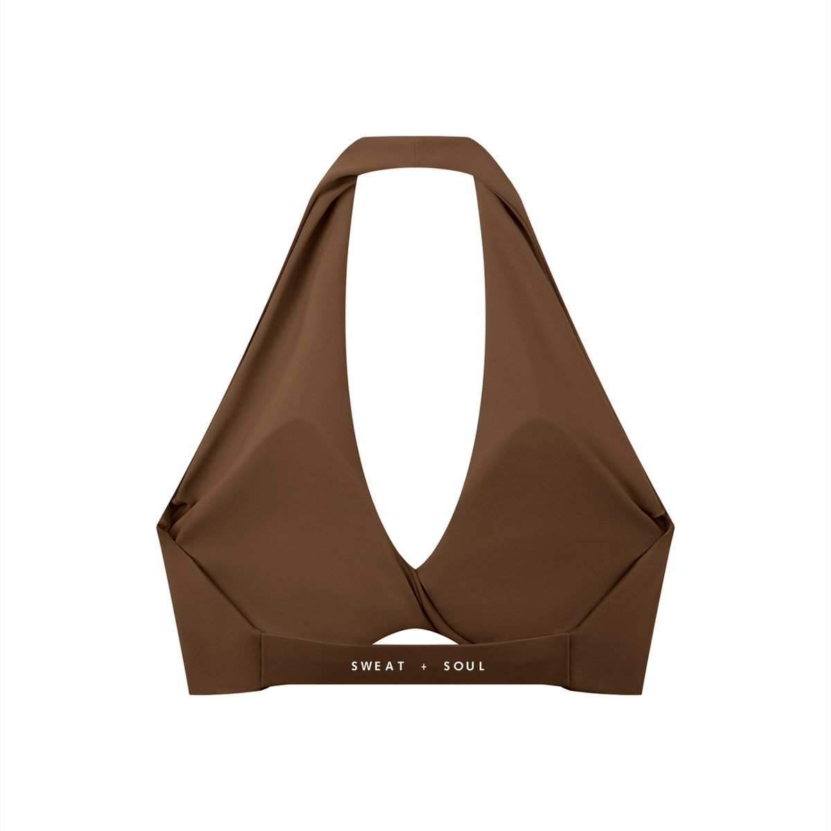 Women's Pleated Halter Sports Bra